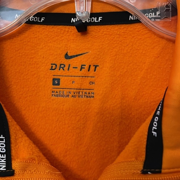 Nike Golf Orange Fleece Quarter-zip Pullover Size Small - Picture 2 of 5
